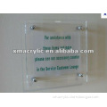 Transparente Led Wall Square Acrylic Signboard
